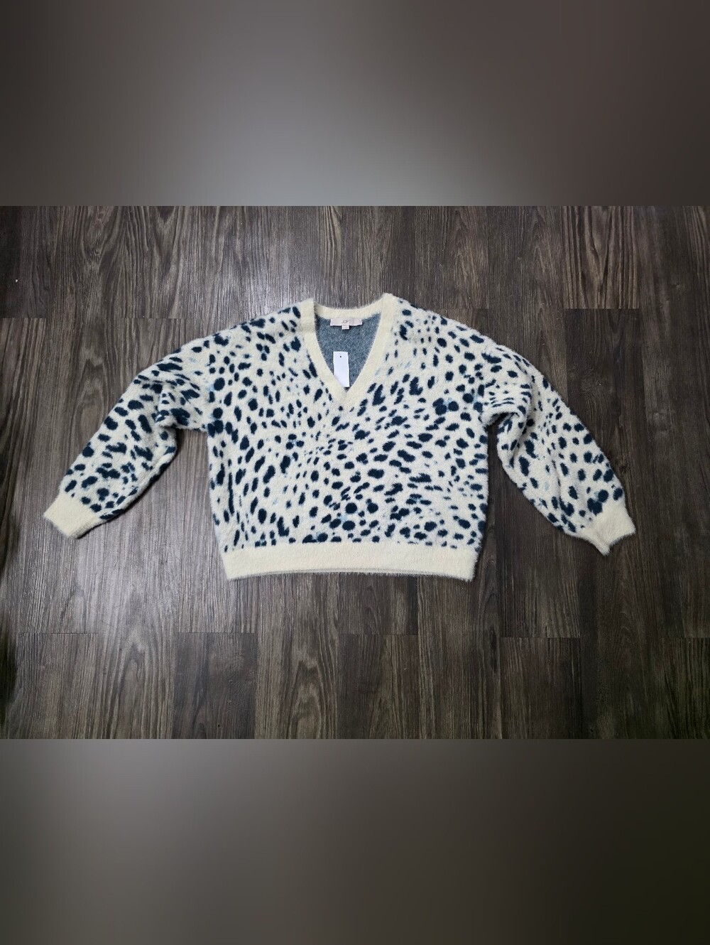 NWT Ann Taylor LOFT Sweater Womens Wool Blend Leopard Pattern Pullover